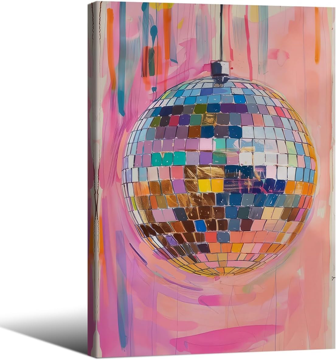 Retro Pink Disco Ball Posters for Cool Y2k Aesthetic Decor