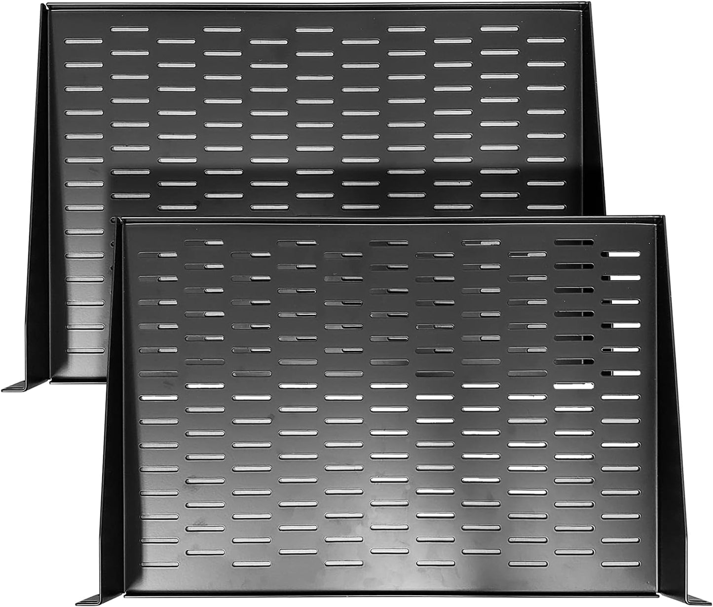 1U Vented Server Rack Shelf for 19in AV Equipment Cabinet