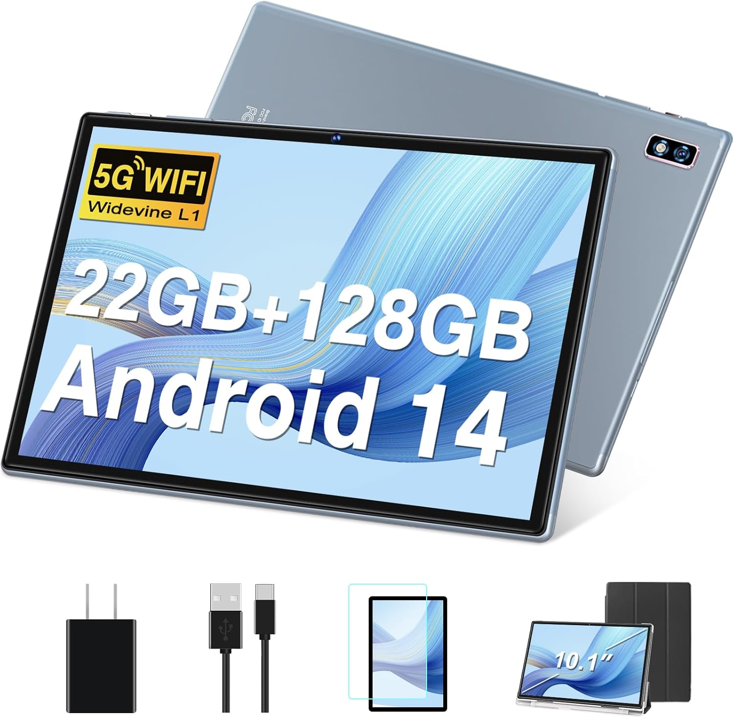 Tablet Android 14 with 22GB RAM and 128GB ROM for All Needs