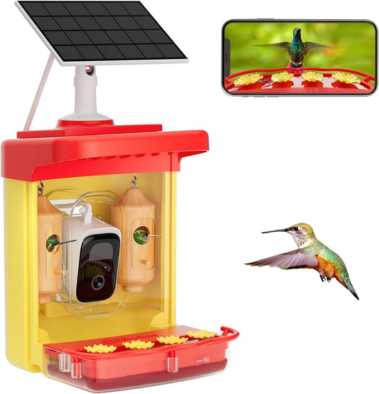 Smart Hummingbird Feeder with Camera for Bird Lovers' Joy