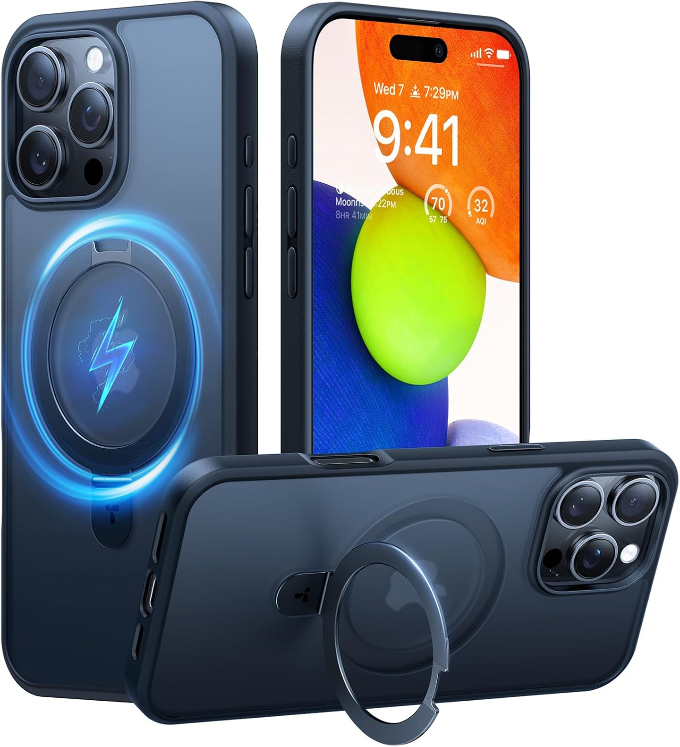 TORRAS Ostand Case for iPhone 16 Pro Max - Shockproof & Slim