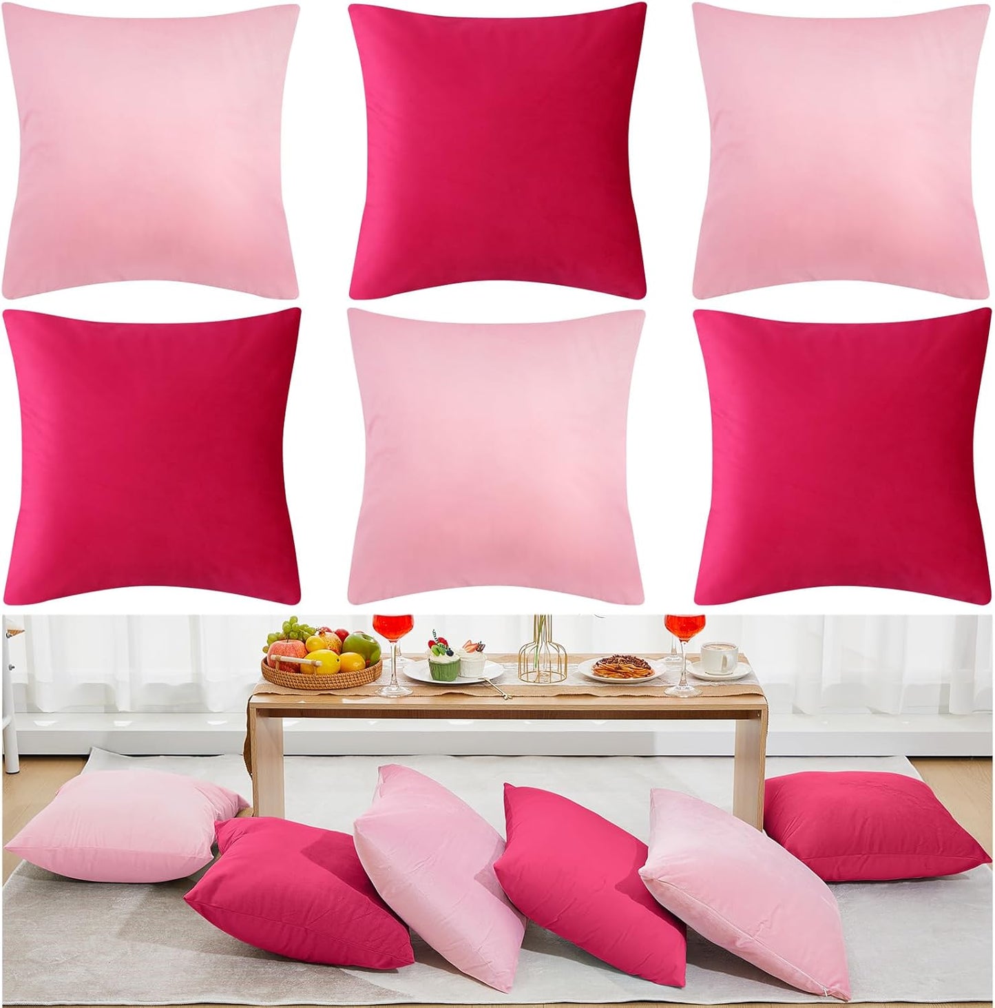 Berlune 12 Pcs Velvet Throw Pillow Covers for Cozy Decor