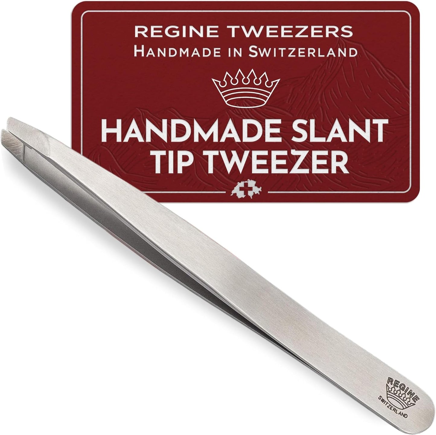 Professional Slant Tip Tweezers for Eyebrow Grooming and More