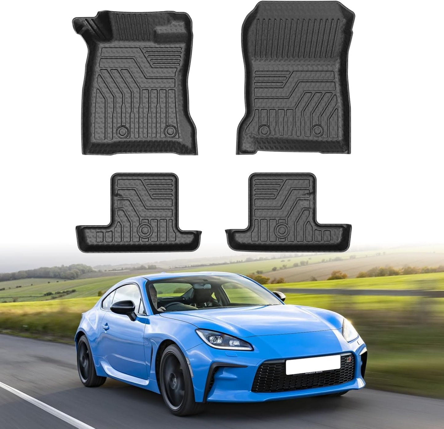 All Weather Floor Mats for Toyota GR86 2022-2025 by Mixsuper