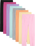 8 Pack Girls Leggings Cotton Leggings for Girls - Warm Stretchy