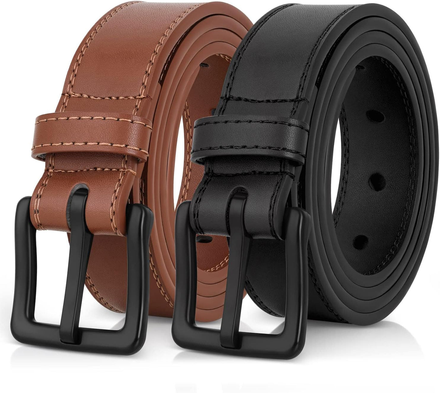 ITAY Metal Free Hypoallergenic Leather TSA Belt for Men