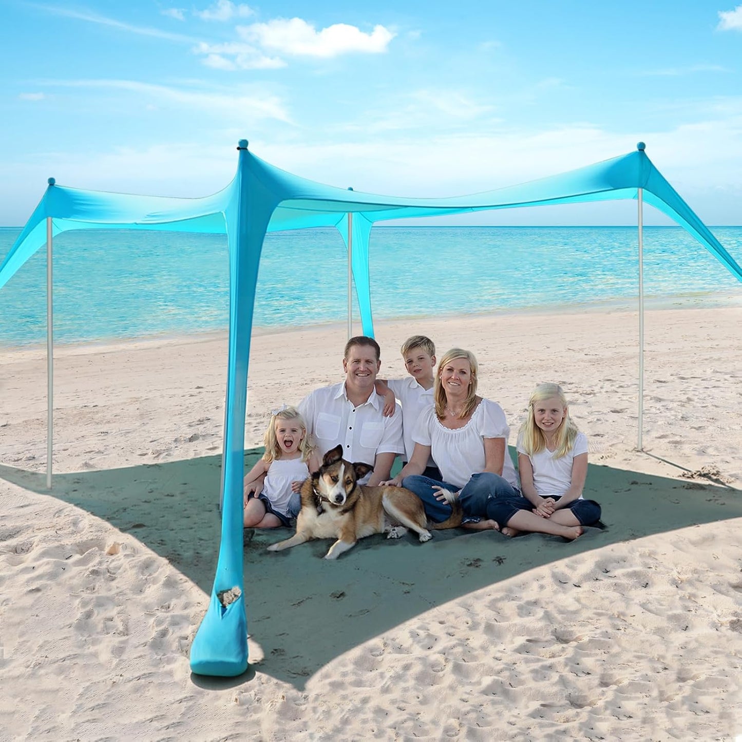 Beach Tent Sun Shelter - 10 x 10 Ft Canopy with UV Protection