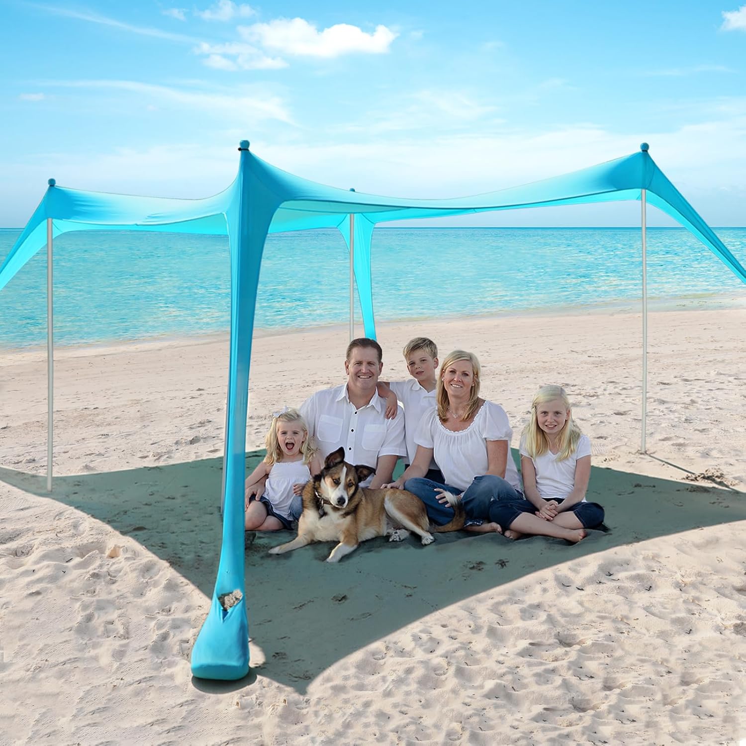 Beach Tent Sun Shelter - 10 x 10 Ft Canopy with UV Protection