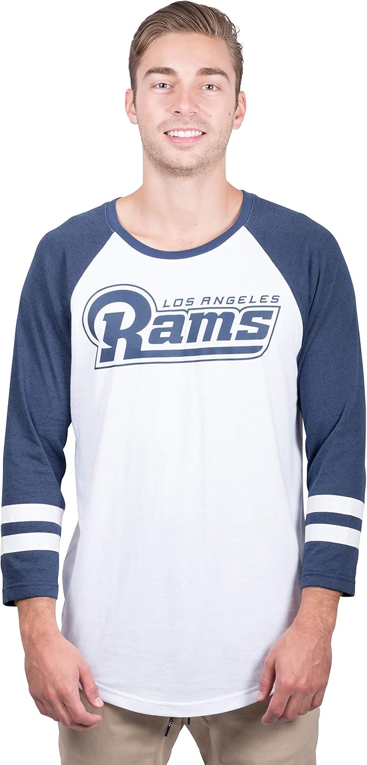 Ultra Game NFL Official Super Soft Raglan Baseball T-Shirt