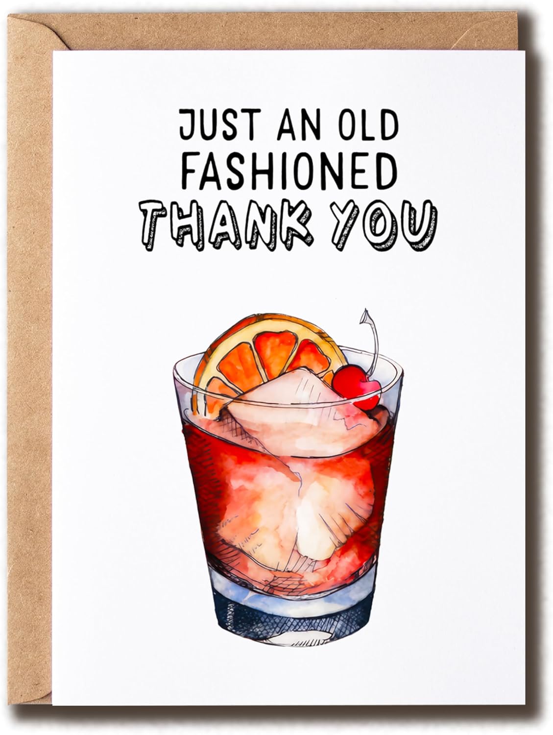 Cocktail Humor Thank You Card - GoGiDesigns