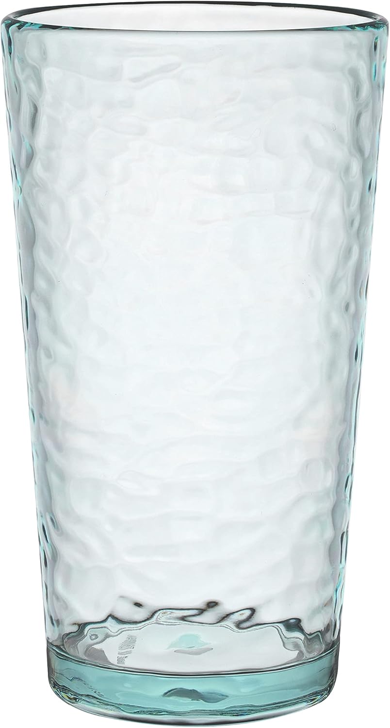 KLIFA Acrylic Highball Drinking Glasses Set of 6, 20 oz, BPA-Free