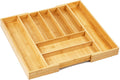 Premium Bamboo Expandable Drawer Organizer - Adjustable 7-9 Slots