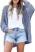 Lightweight Summer Cardigan for Women Netted Crochet Open Front - Airy