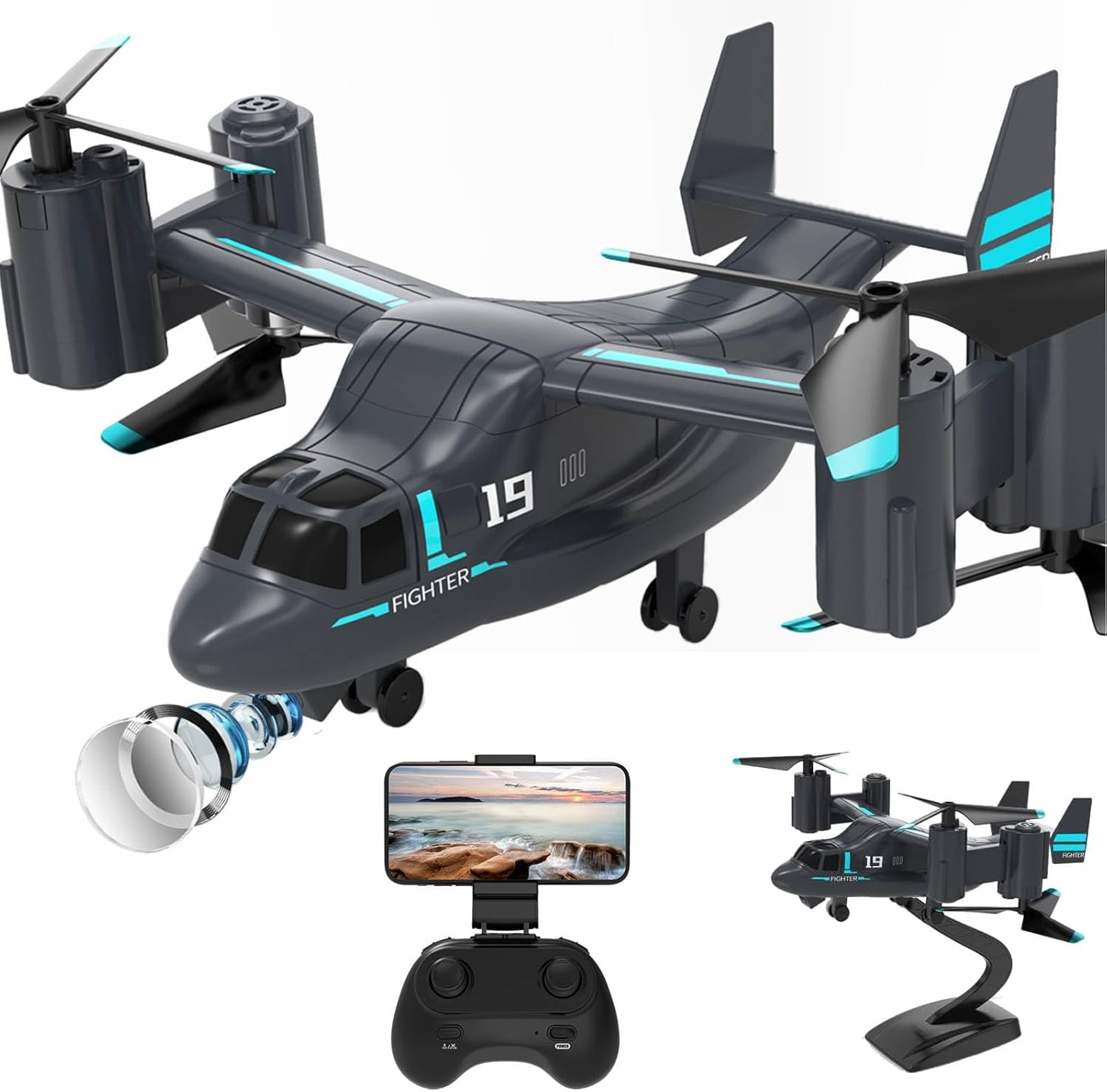 LM19 Osprey RC Helicopter with Live Camera - One Key Control