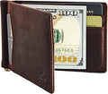 Mens Slim Wallet with Money Clip RFID Blocking Thin Bifold - Slim