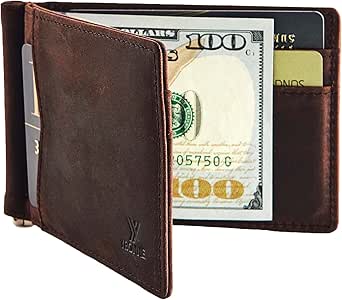 YBONNE Mens Slim Wallet with Money Clip and RFID Blocking