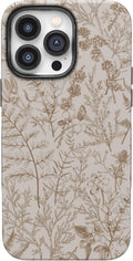 Casely iPhone 14 Pro Max Case Beige Garden - Neutral Floral Protection