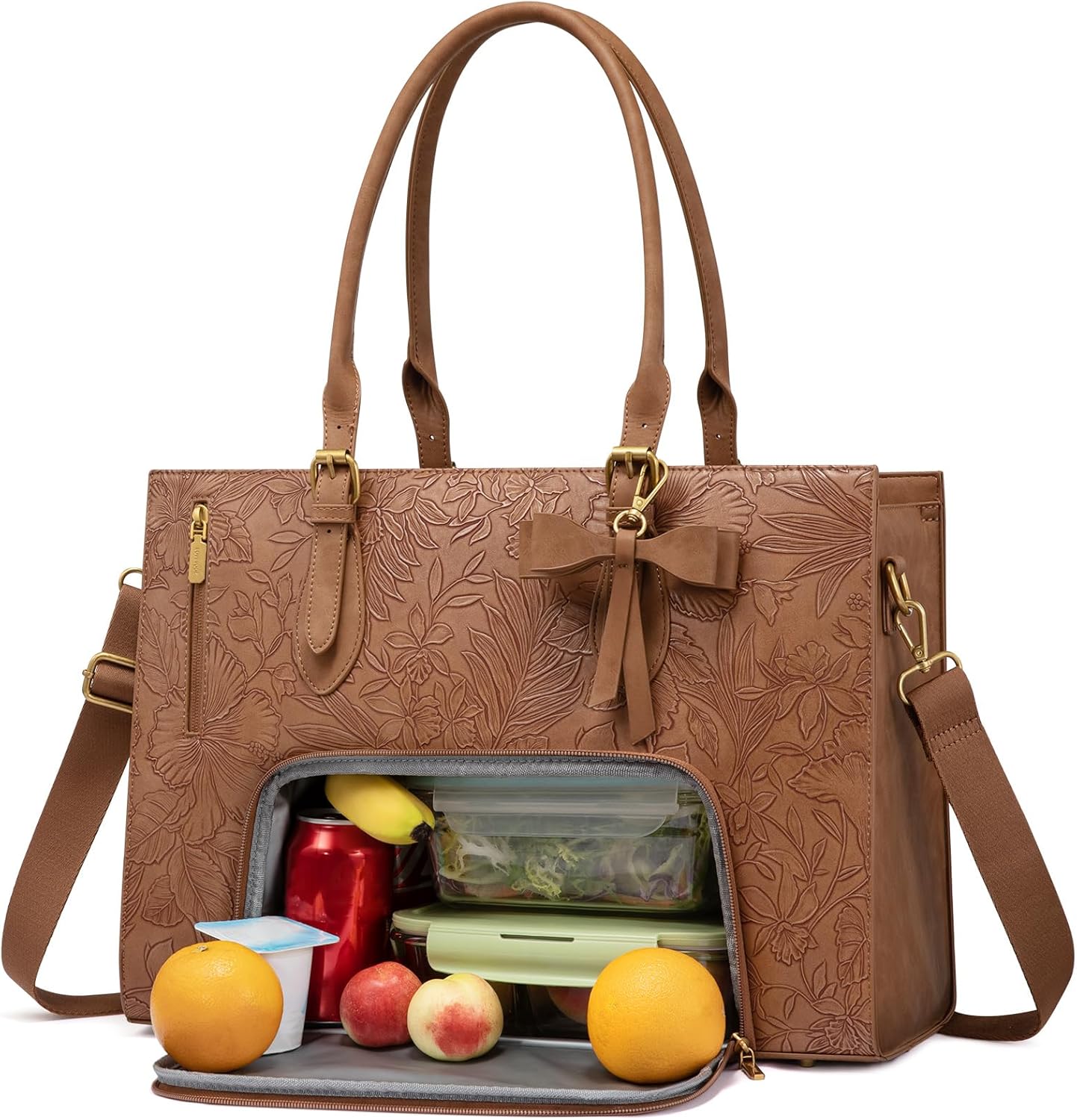 LOVEVOOK Laptop Lunch Tote Bag for Women with Insulated Compartment