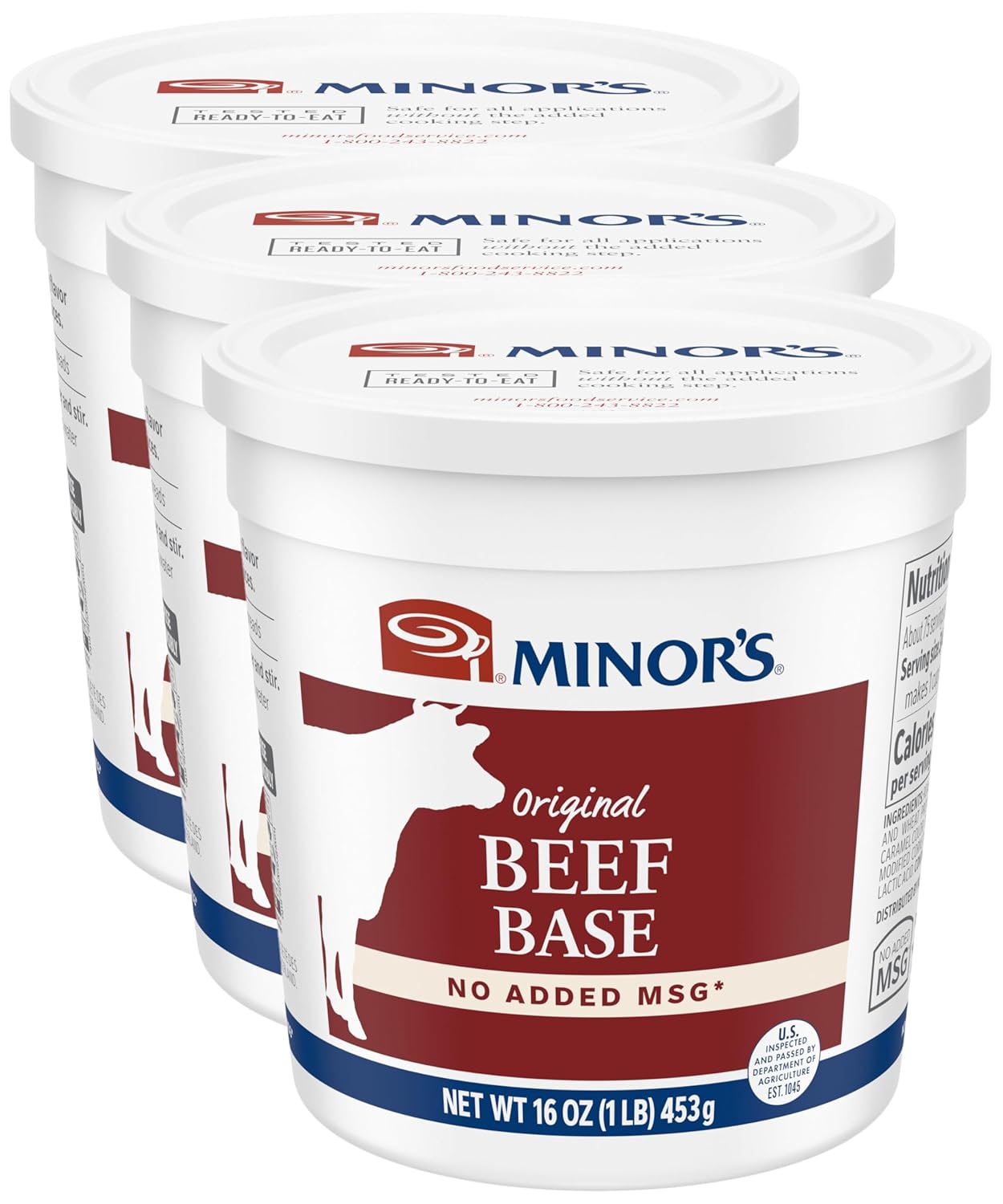 Minor's Beef Base and Stock for Soups and Sauces, 16 oz Pack