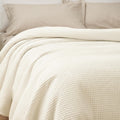 Cotton Waffle Weave Blanket Queen Size - Lightweight, Snag-Proof