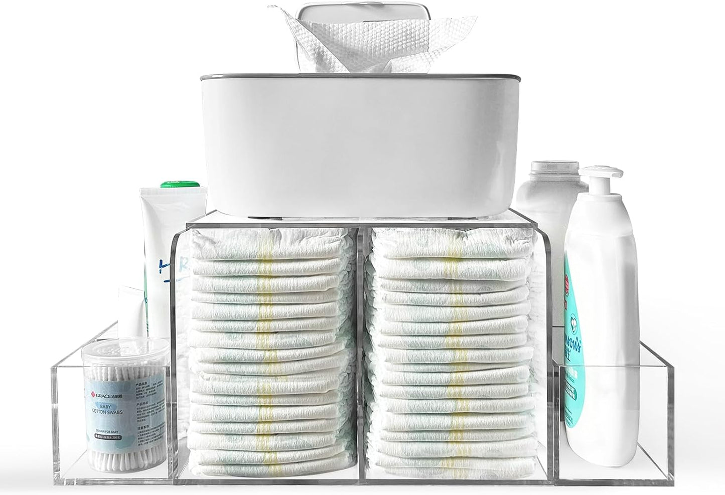 Diaper Caddy Organizer for Baby Essentials - Detachable Design