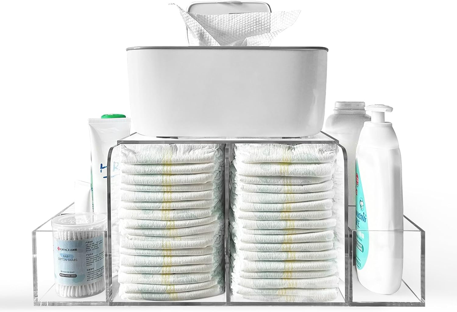 Diaper Caddy Organizer for Baby Essentials - Detachable Design