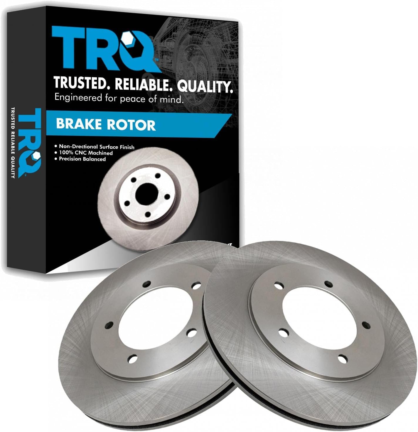 TRQ Front Brake Rotors Set Vented for Suzuki Grand Vitara XL-7