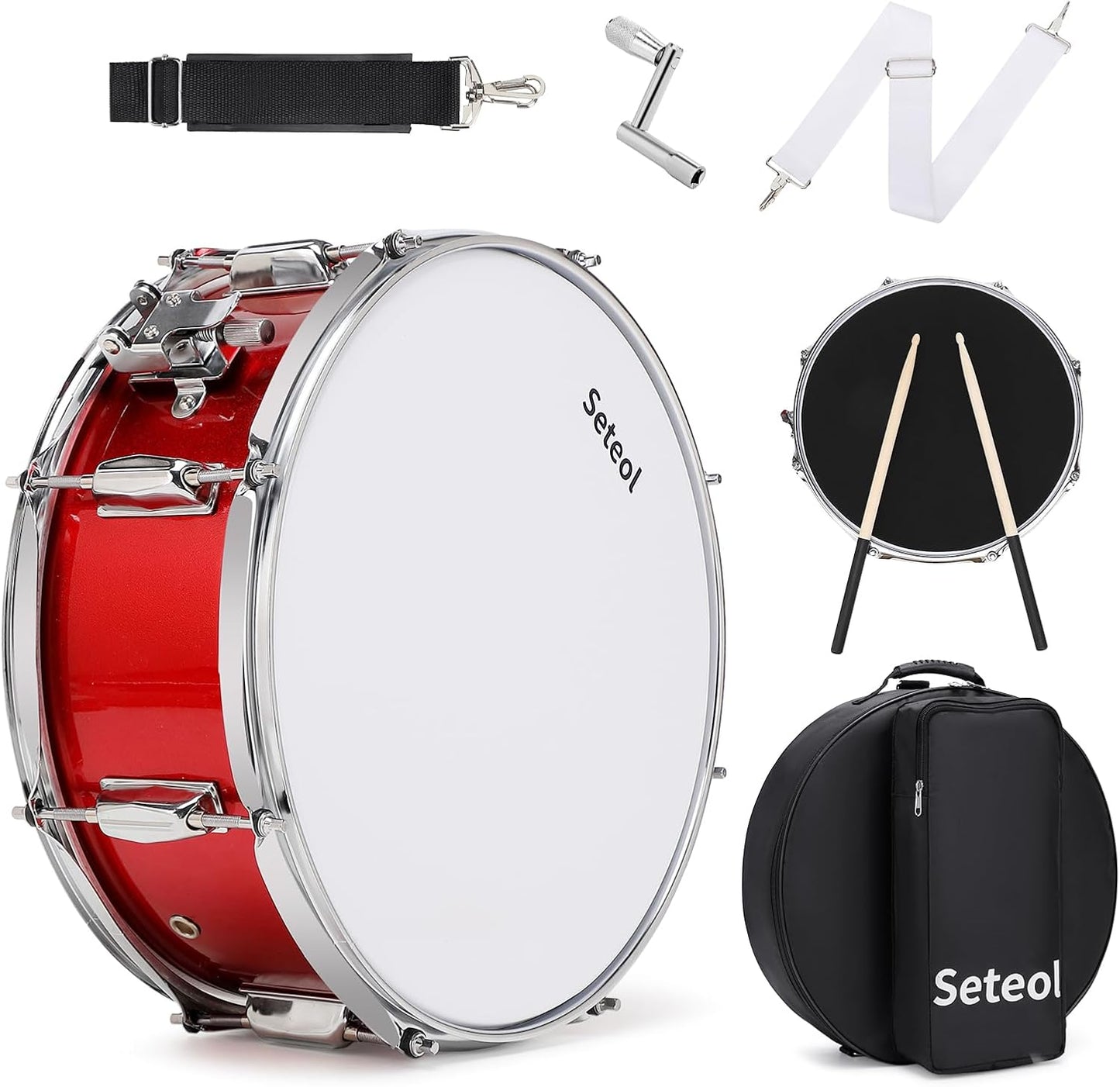 14x5.5 Snare Drum Kit with Mute Pad and Padded Bag for All
