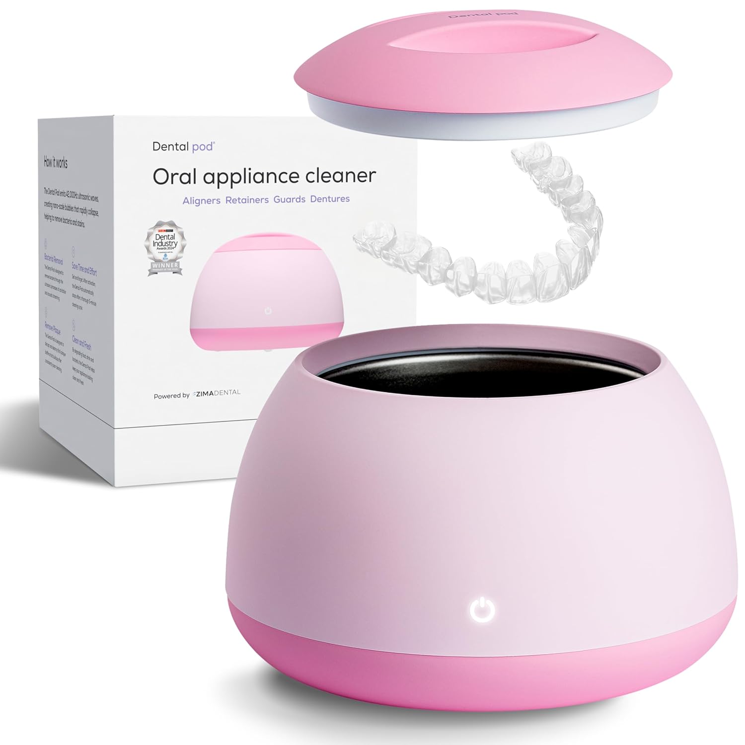 Zima Dental Pod Ultrasonic Cleaner for Retainers and Mouth Guards