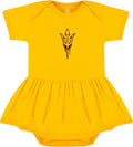 Creative Knitwear College Baby Picot Bodysuit Dress - Team Logo inside