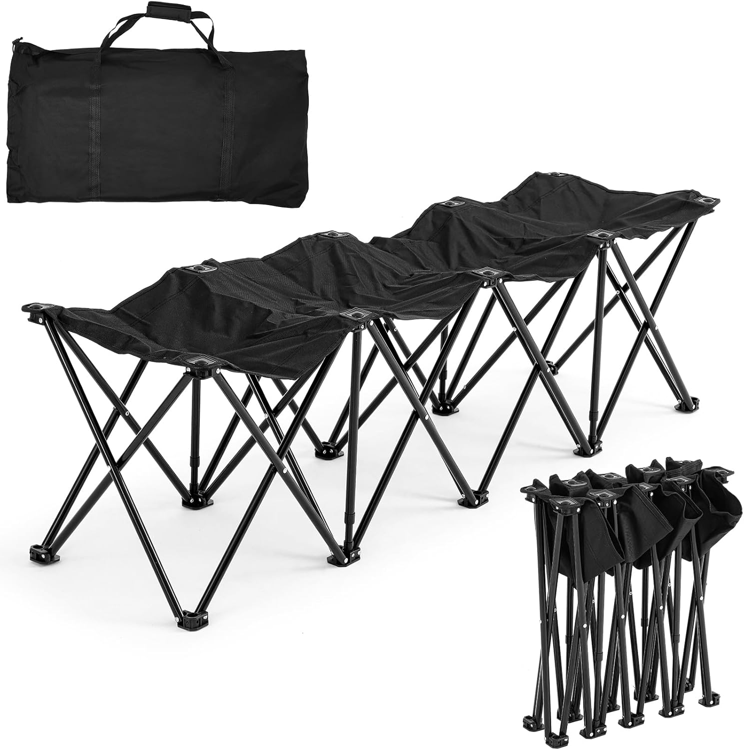 Folding Soccer Team Bench Seat Portable Sports Team Bench