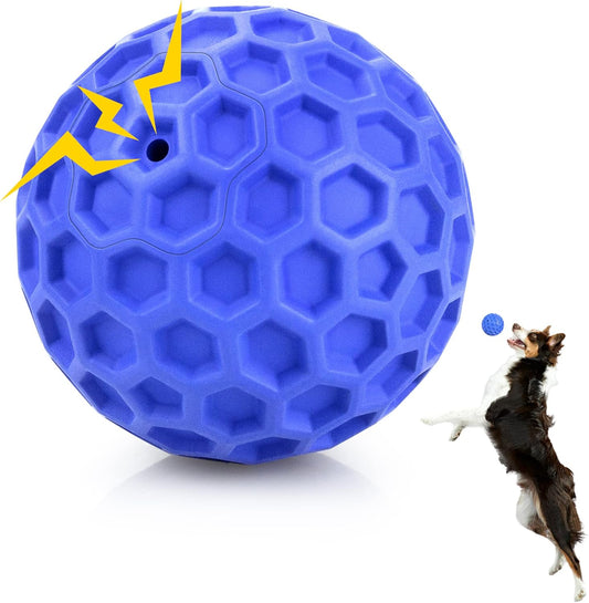 Durable Squeaky Dog Ball - Anxiety Relief, Teeth Cleaning, Aggressive Chewers - DISSKNIC