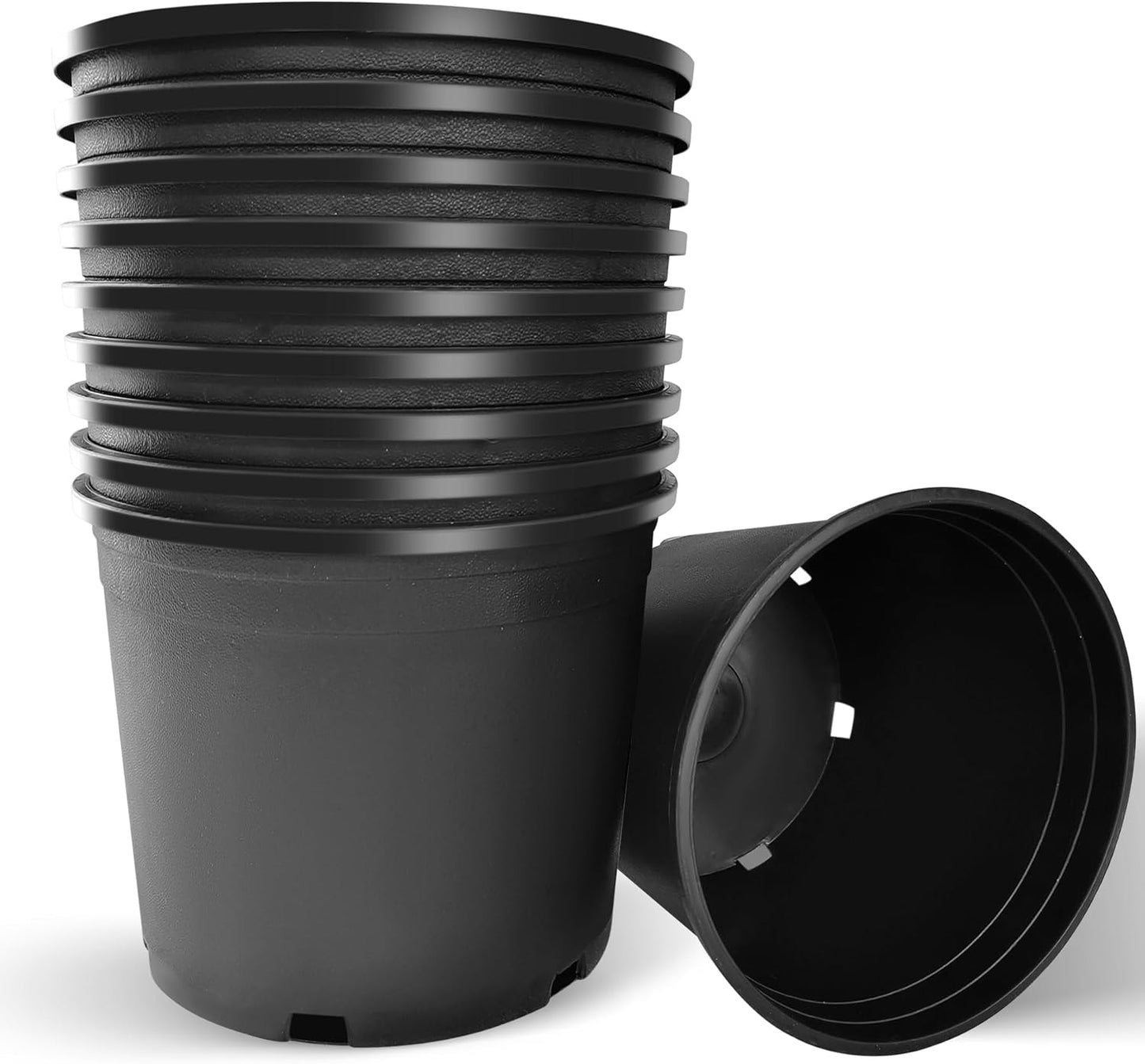 3 Gallon Nursery Pots for Plants with Drainage Holes - 10 Pcs