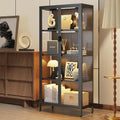63 in H Display Cabinet with Glass Doors - LED Sensor Curio Case