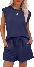 Two Piece Sets for Women Summer Short Lounge Set - Comfortable