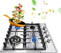 Gas Cooktop Built-in Stainless Steel 4-Burner Gas Stovetop - Precise