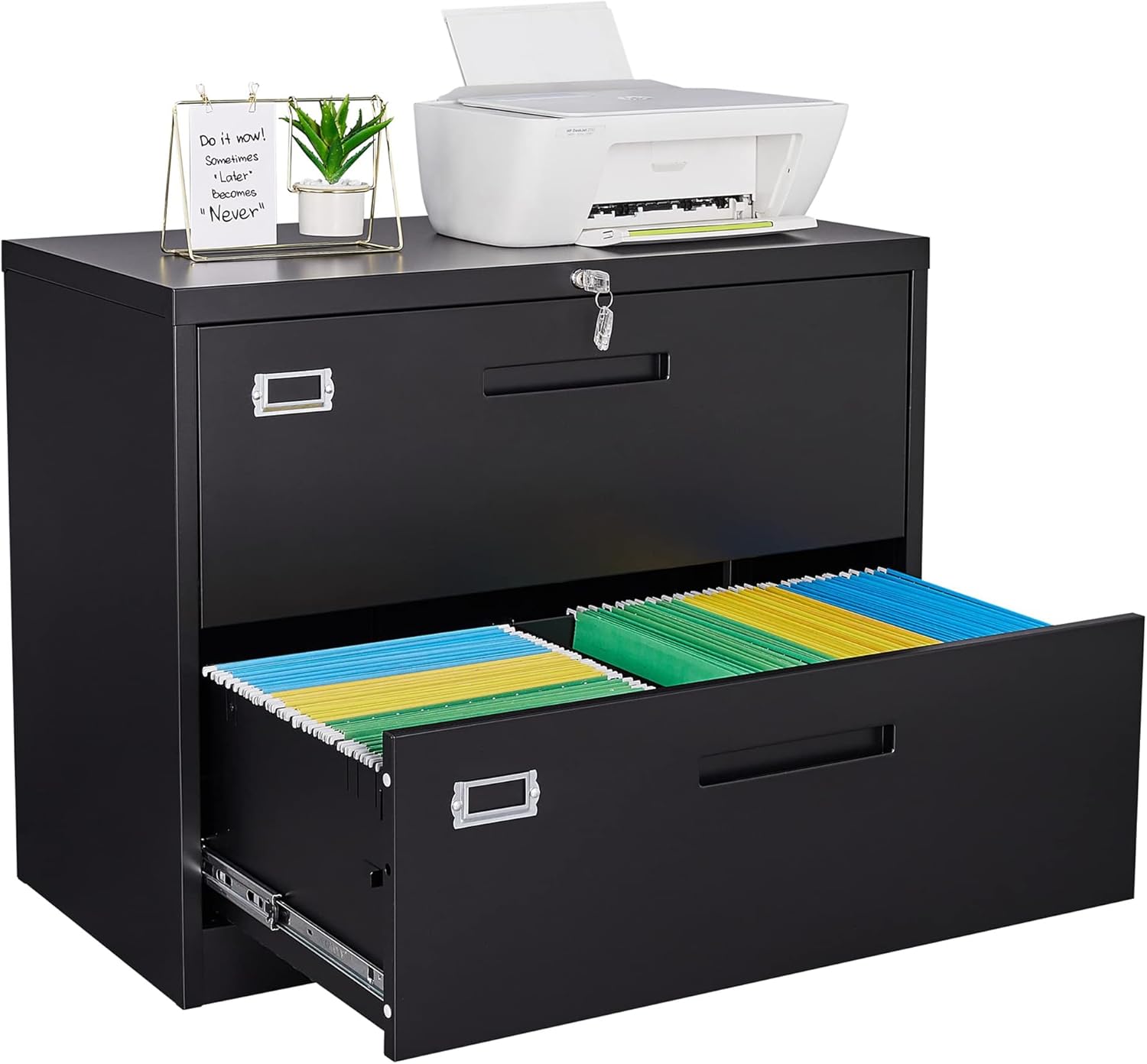 Secure Filing: Letaya 2 Drawer Lockable Cabinet