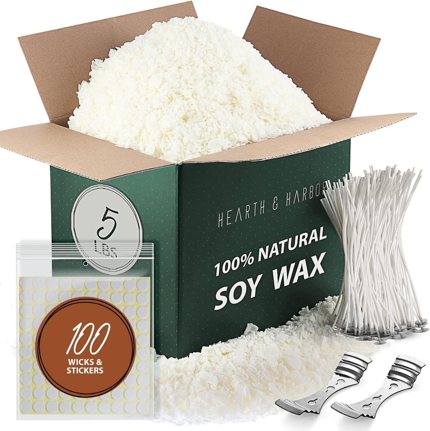Organic Soy Candle Wax for Candle Making - 5 lbs Natural Supplies