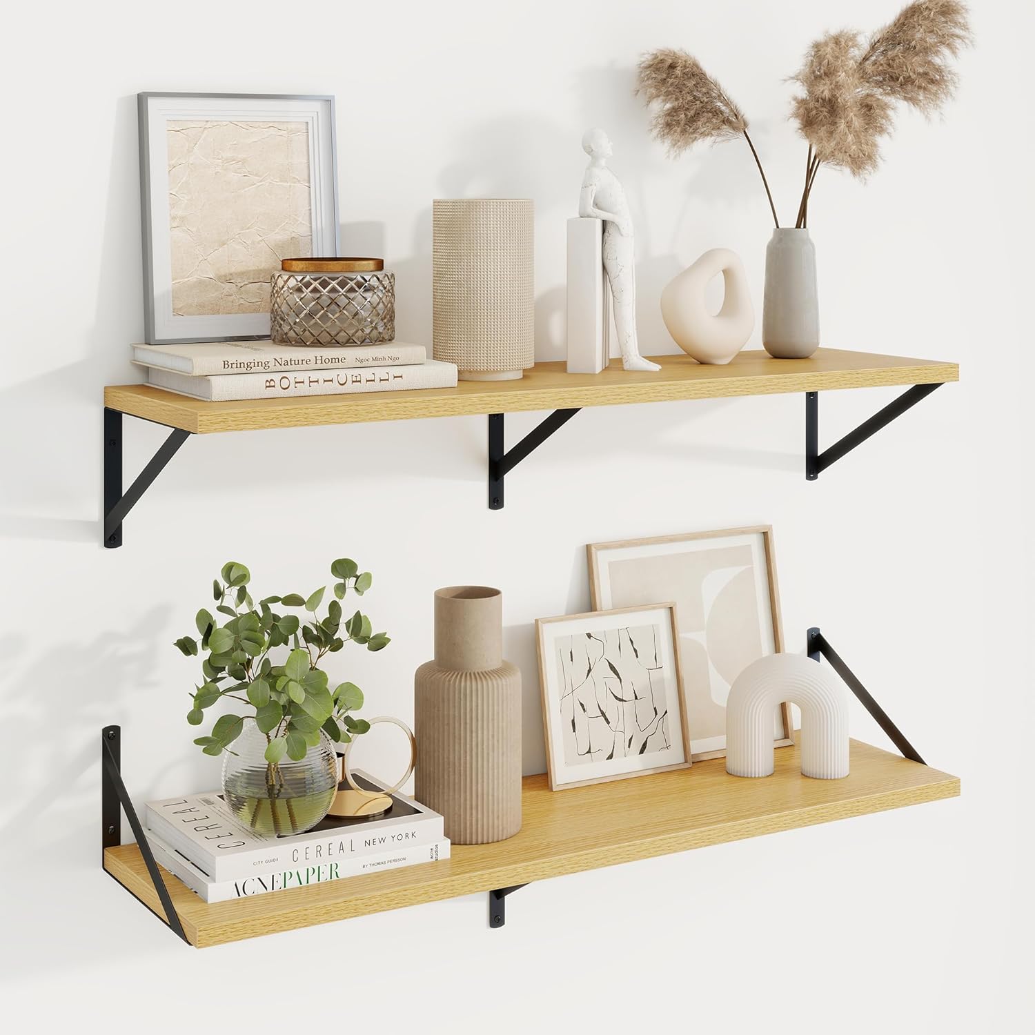 Axeman Deep Floating Shelves Set of 2 - 36 Inch Wide Storage