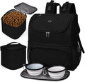 Pet Travel Bag Backpack for Supplies - Double-Layer Organizer