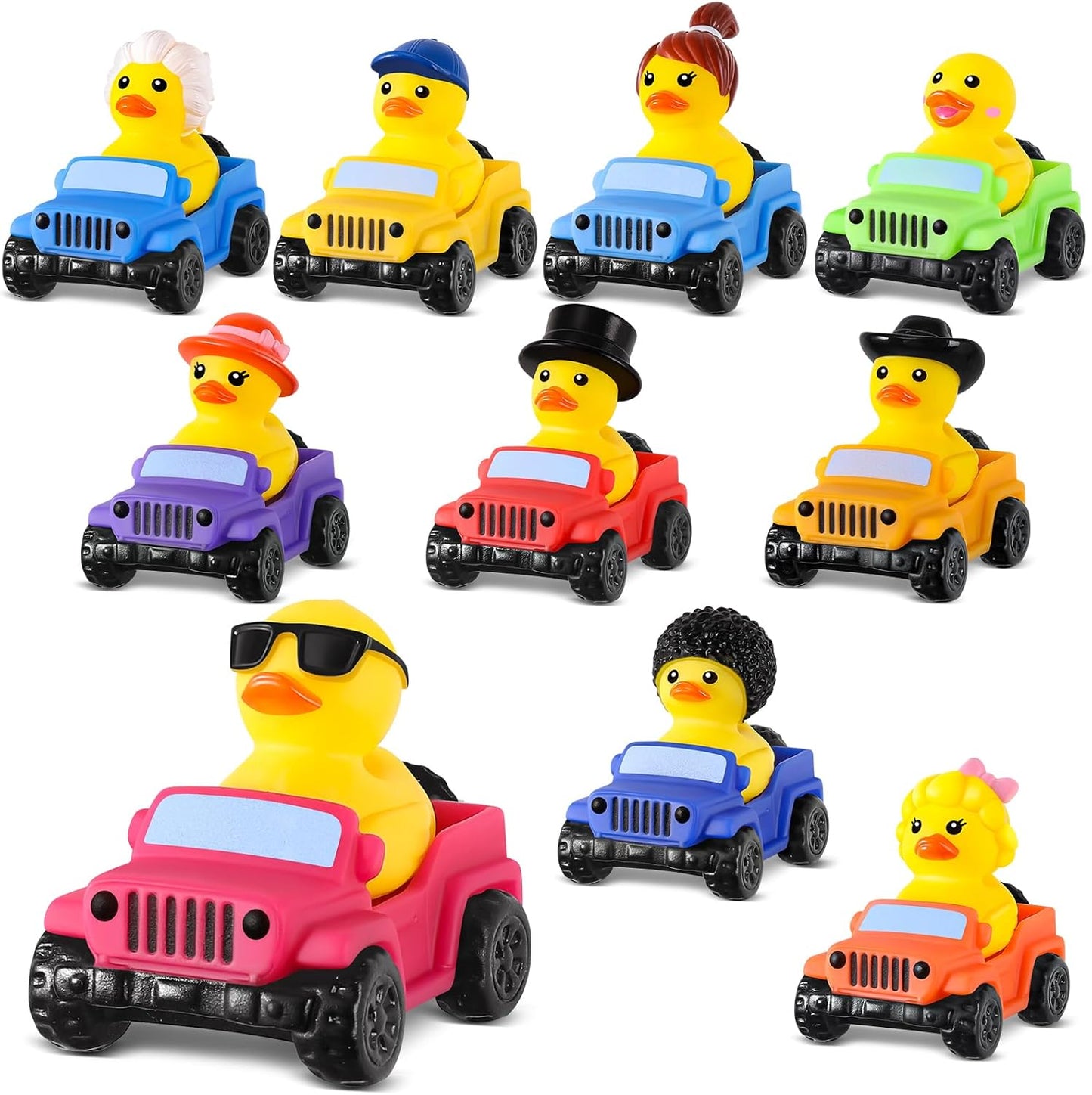 60 Pcs Rubber Ducks for Jeeps - Fun Car Decorations and Gifts