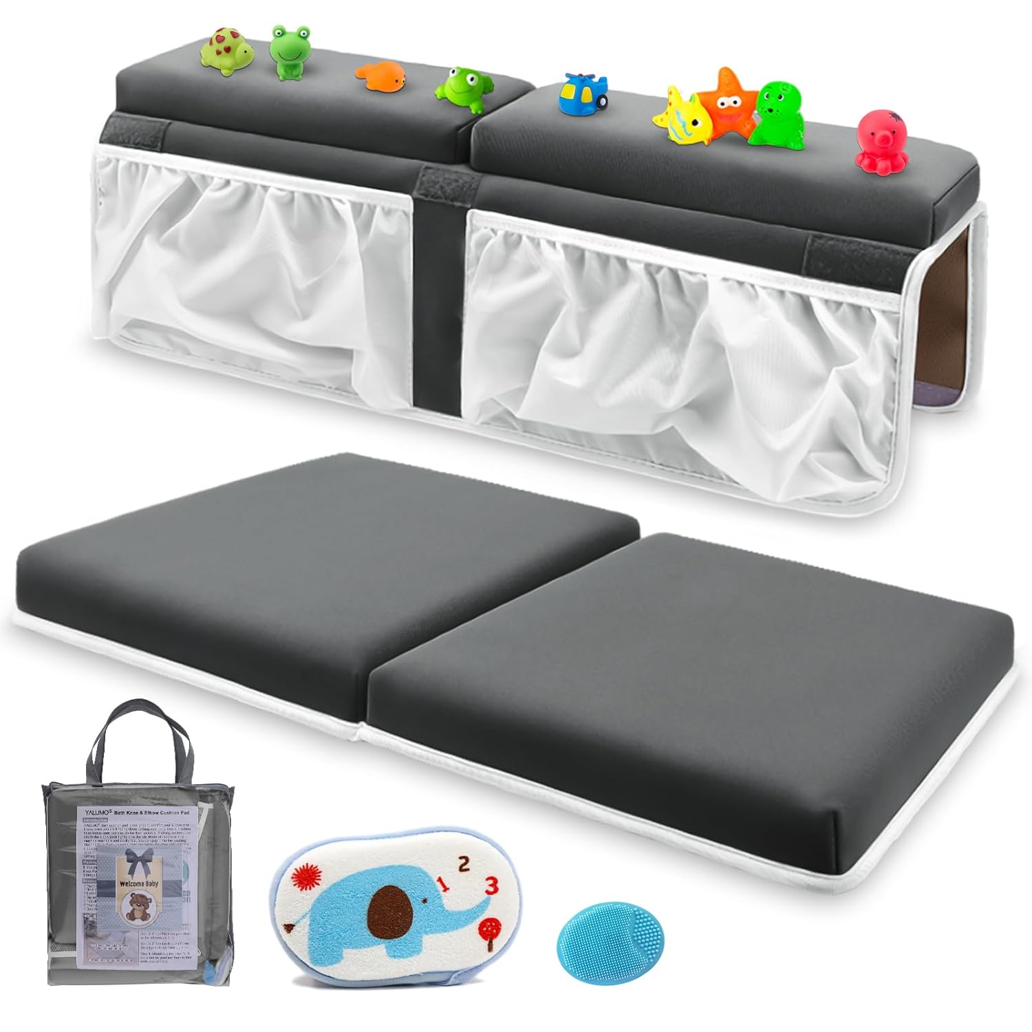 Bath Kneeler and Elbow Rest Set for Comfortable Baby Bathing