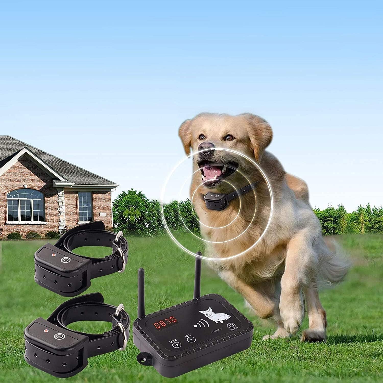Wireless Dog Fence System with Adjustable Control Range 990 Feet