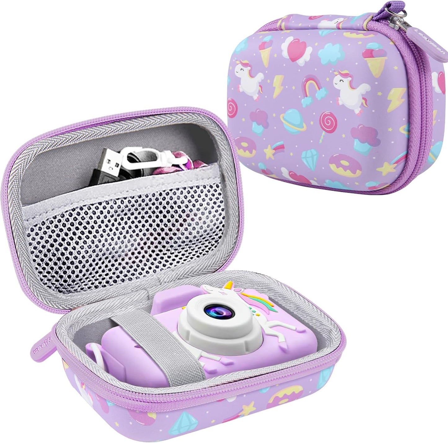 Protective Purple Unicorn Camera Case