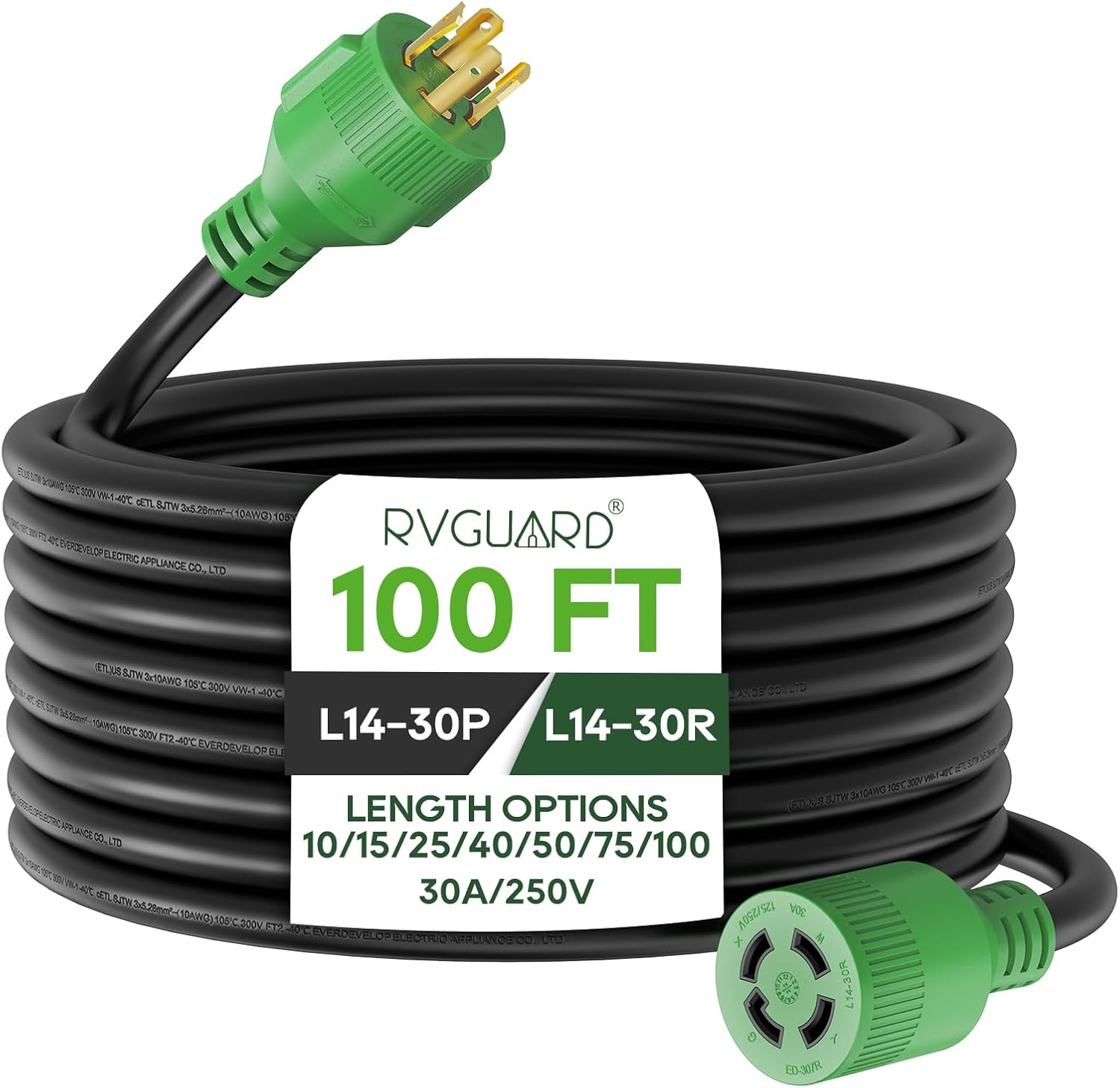 RVGUARD 4 Prong 30 Amp 100 Foot Generator Extension Cord Review