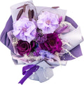 Natural Eternal Flowers Preserved Bouquet - Purple Forever Gift