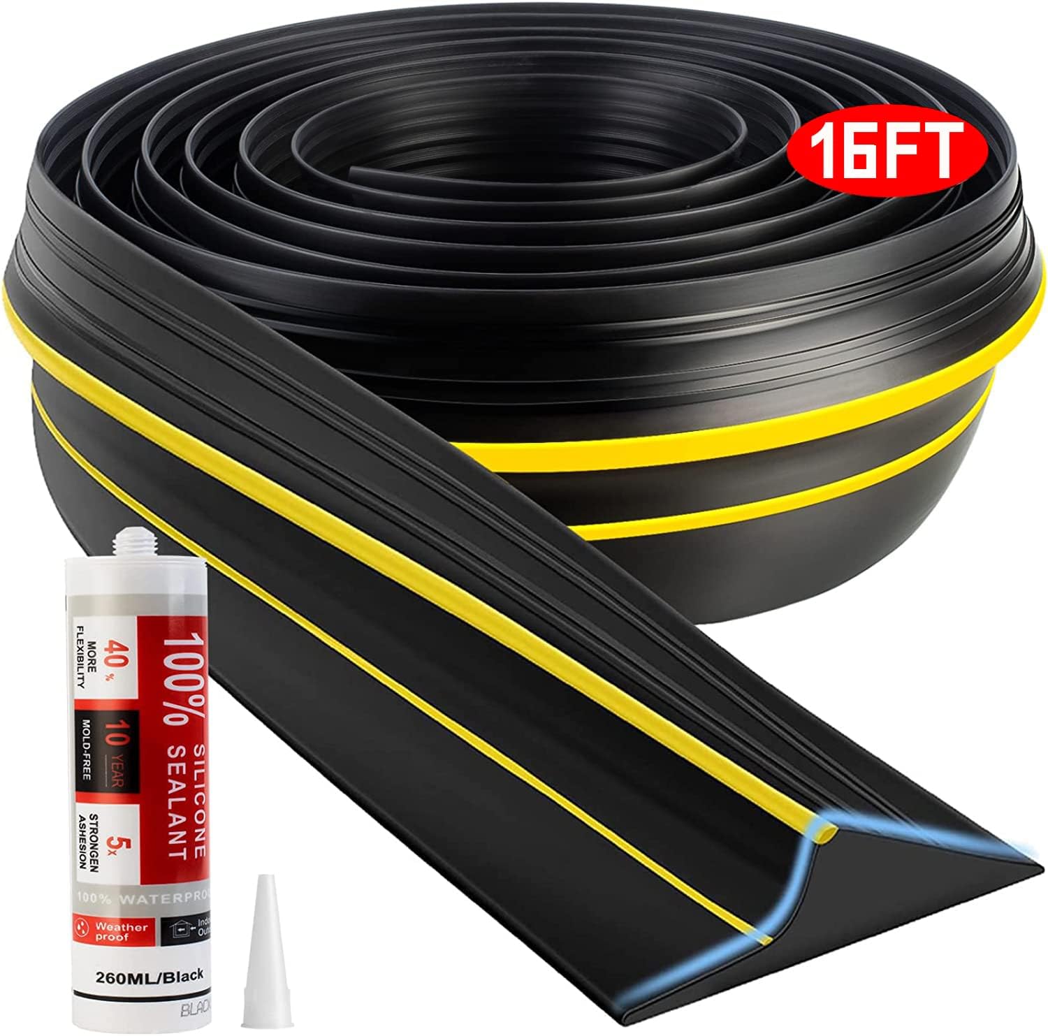Jin&Bao Universal Garage Door Threshold Seal Strip for Weatherproofing