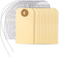 Perco Manila Shipping Tags with Metal Wire Pack of 500 - Durable ID