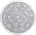 ABC Round Kids Playroom Rug 3.2ft - Soft Educational Alphabet Mat