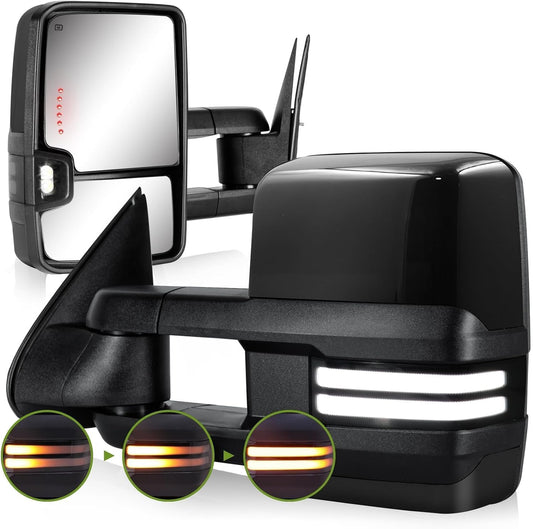 Switchback Towing Mirrors for 2003-2007 Chevy Silverado & GMC